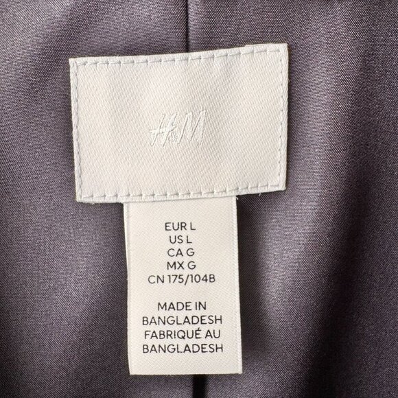 H&M Women’s Oversized Blazer Gold Buttons - Picture 6 of 10